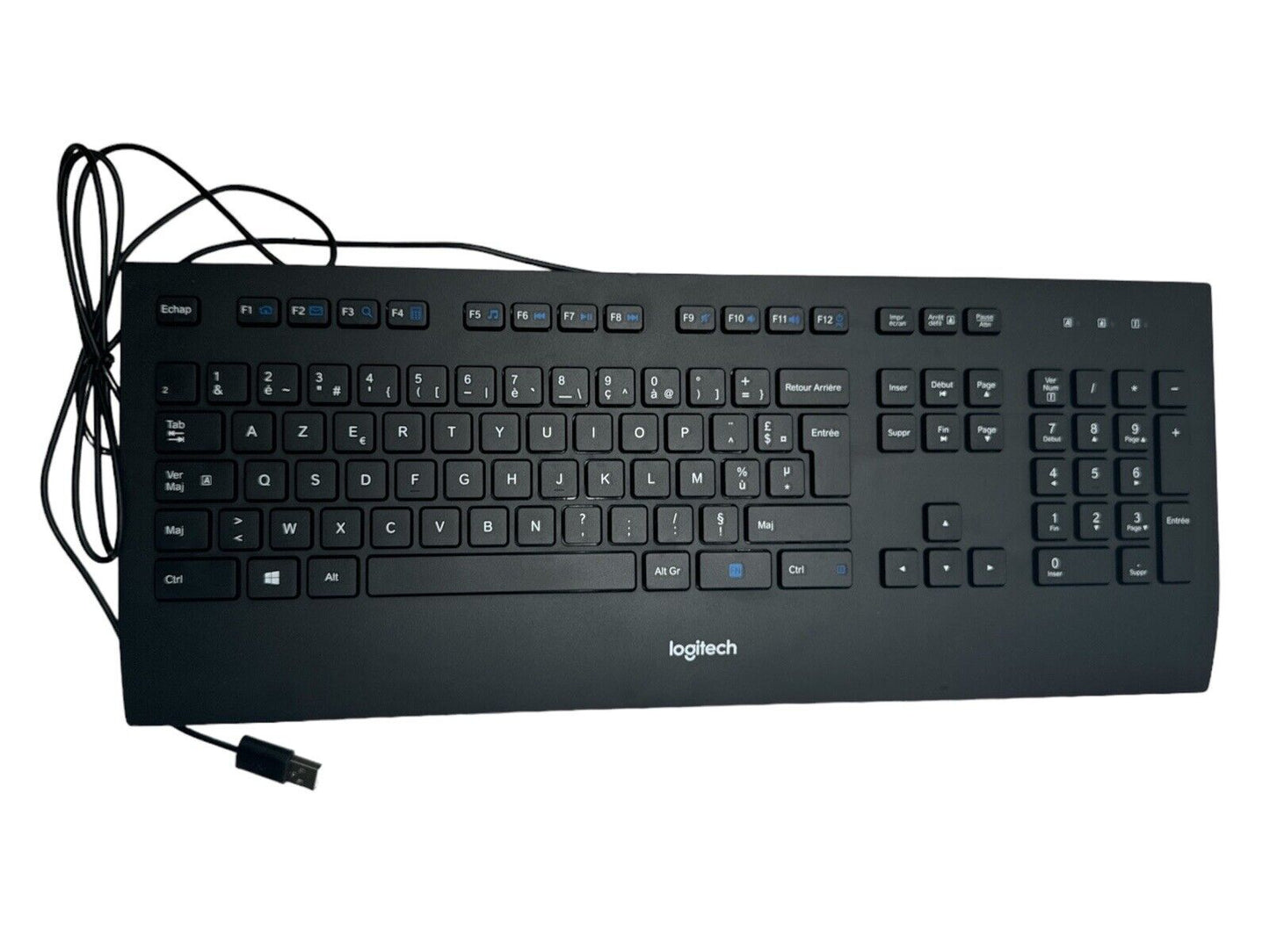 LOGITECH Corded K280E Kabelgebunden Tastatur Französisches Layout AZERTY