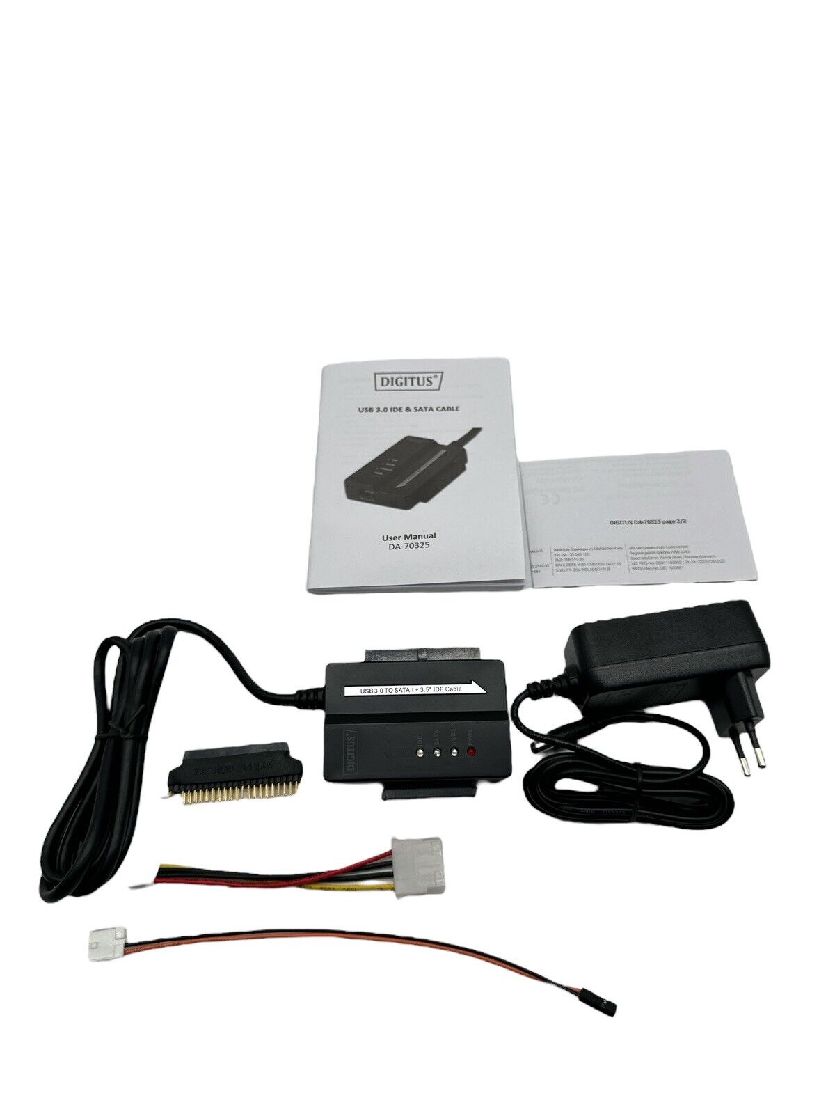DIGITUS USB3.0 Adapterkabel auf SATA und IDE fuer 6,4cm 2,5Zoll + 8,9cm 3,5Zoll