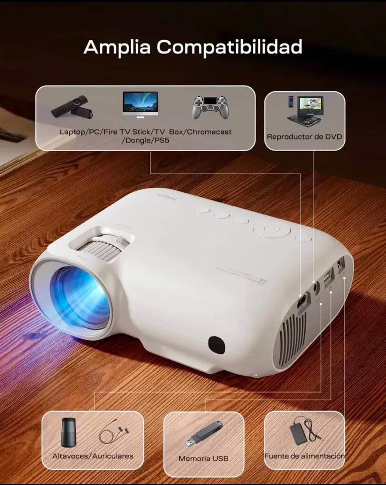 Yoton Y7 Mini projector 4k Supported Full HD 1080P