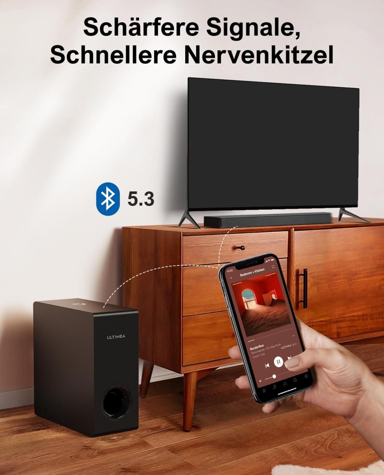 Soundbar mit Subwoofer ULTIMEA Nova S50 2.1 Dolby Atmos 3D Surround Sound System