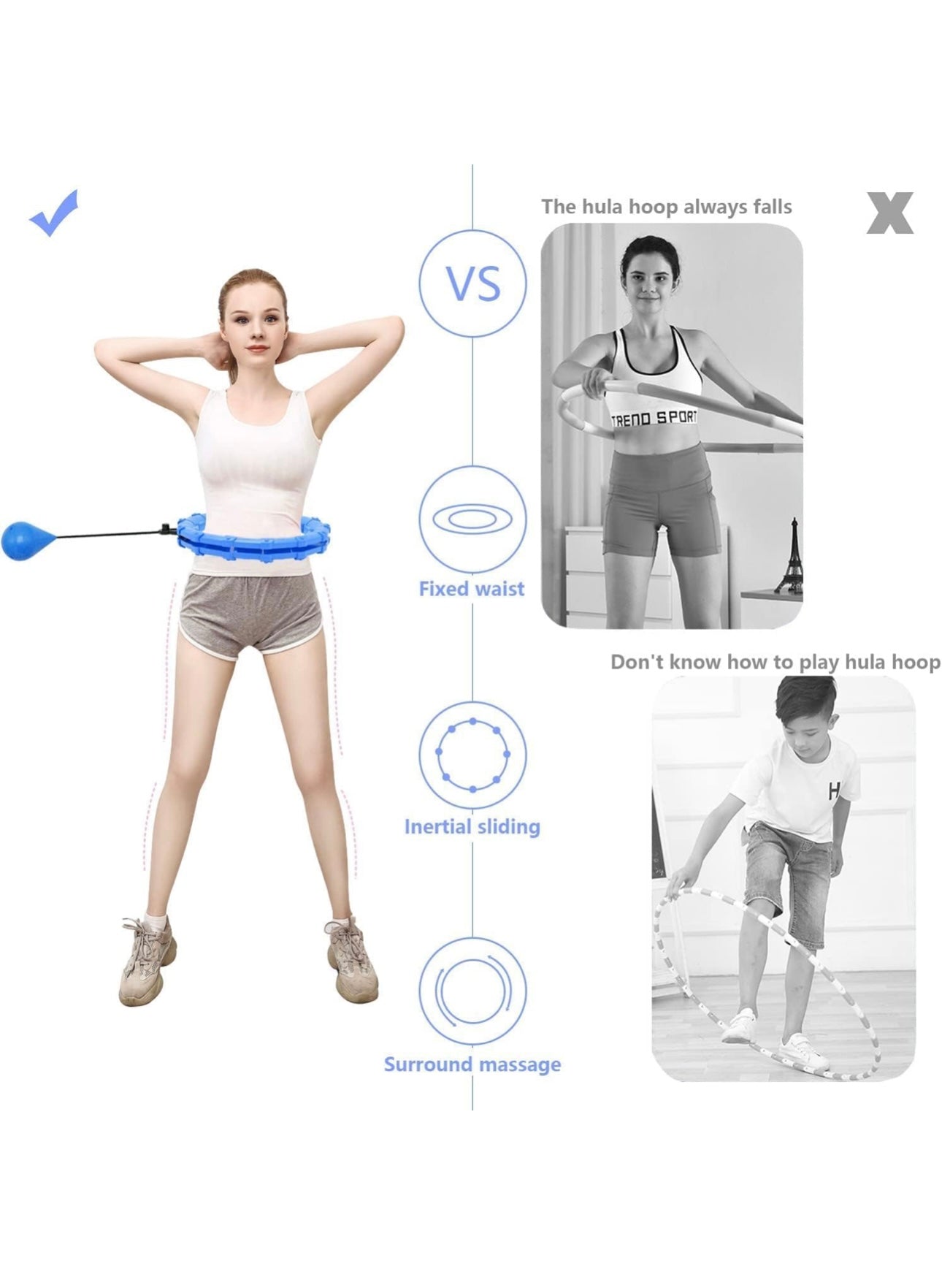 Smart Hula Hoop Reifen für Erwachsene Fitness & Gewichtsreduktion