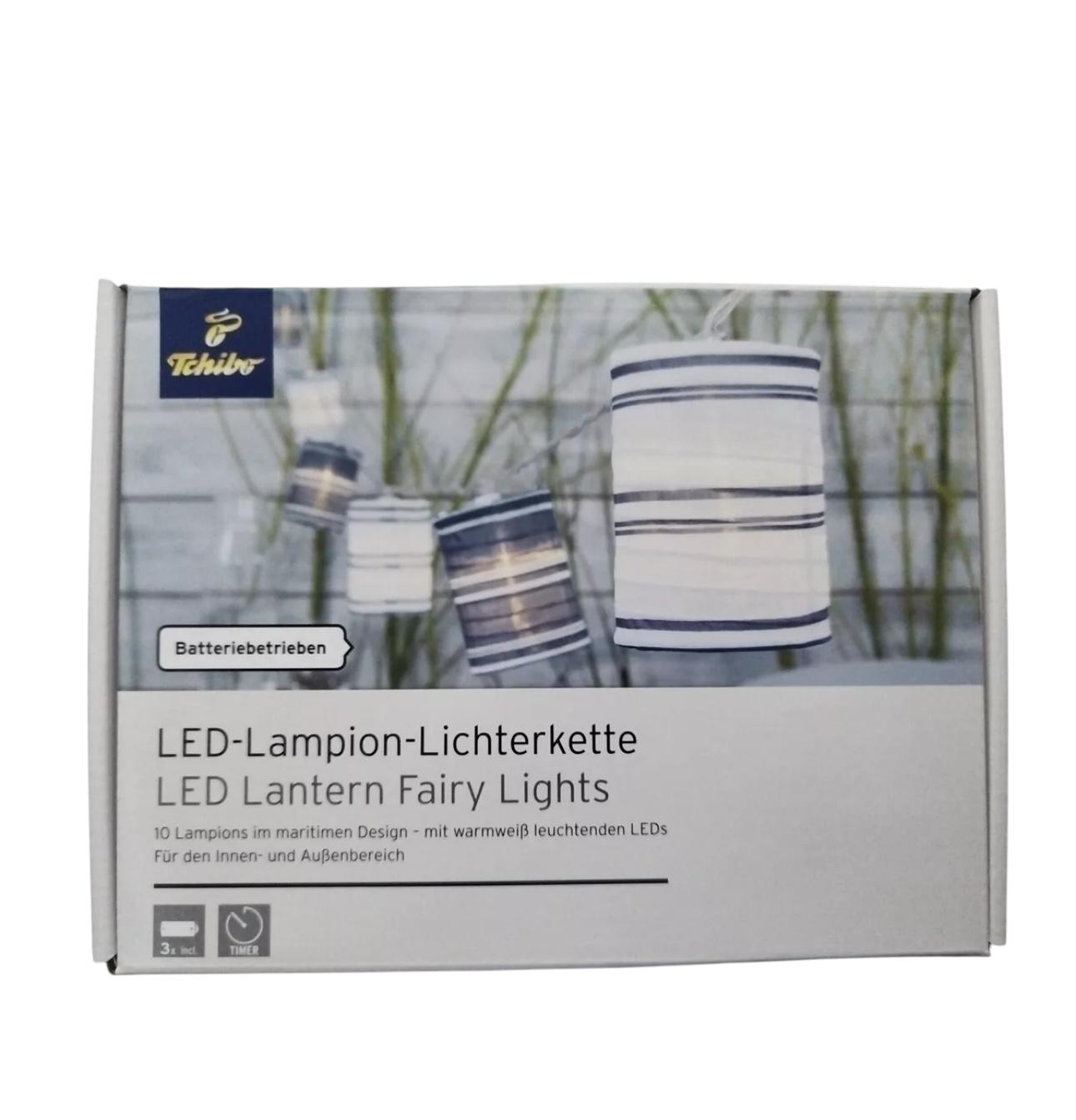 LED Lampion Lichterkette Maritim Batteriebetrieben Innen u. Außen