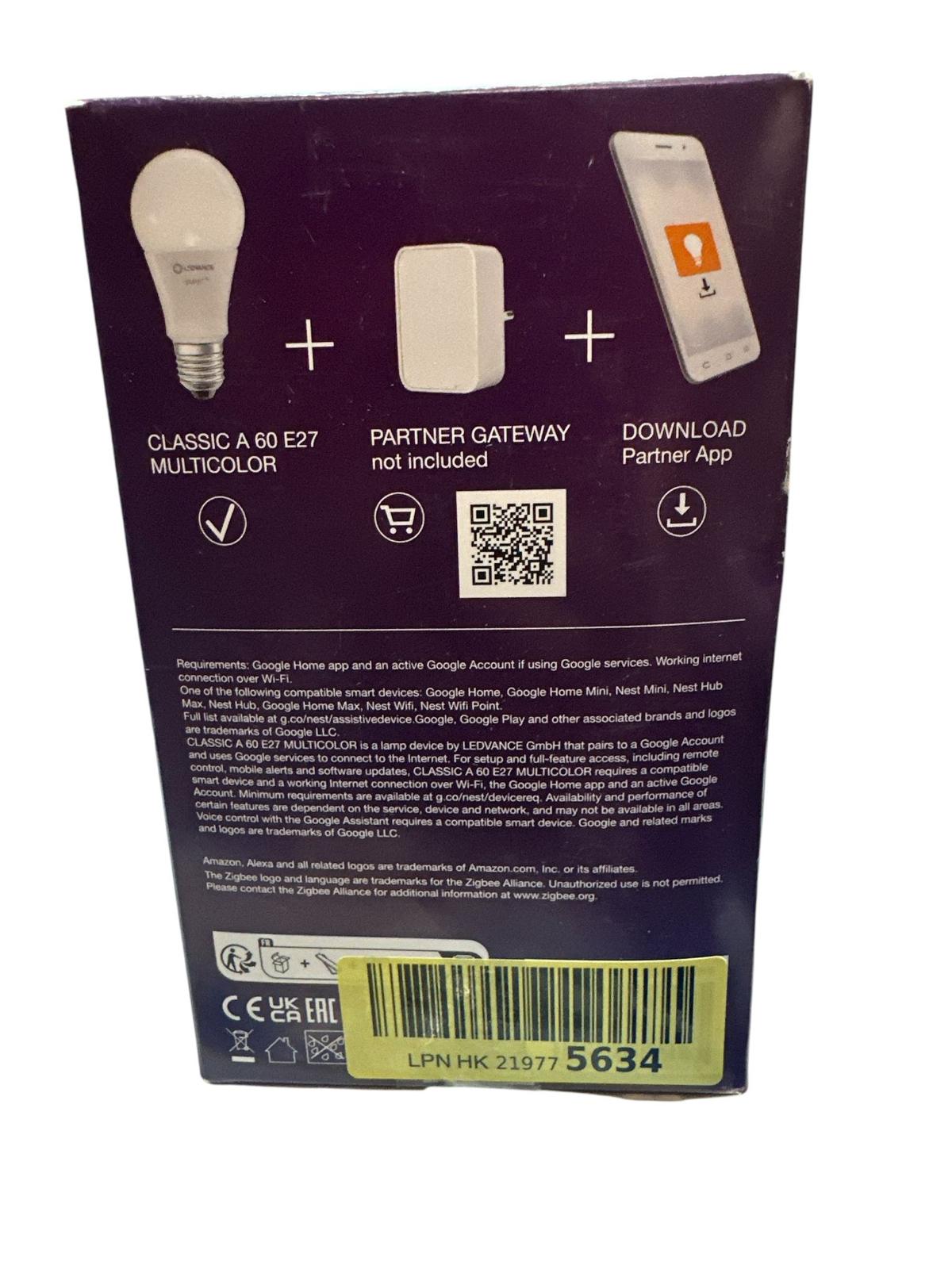 LEDVANCE LED Glühbirne E27 RGBW Dimmbar Smart Home