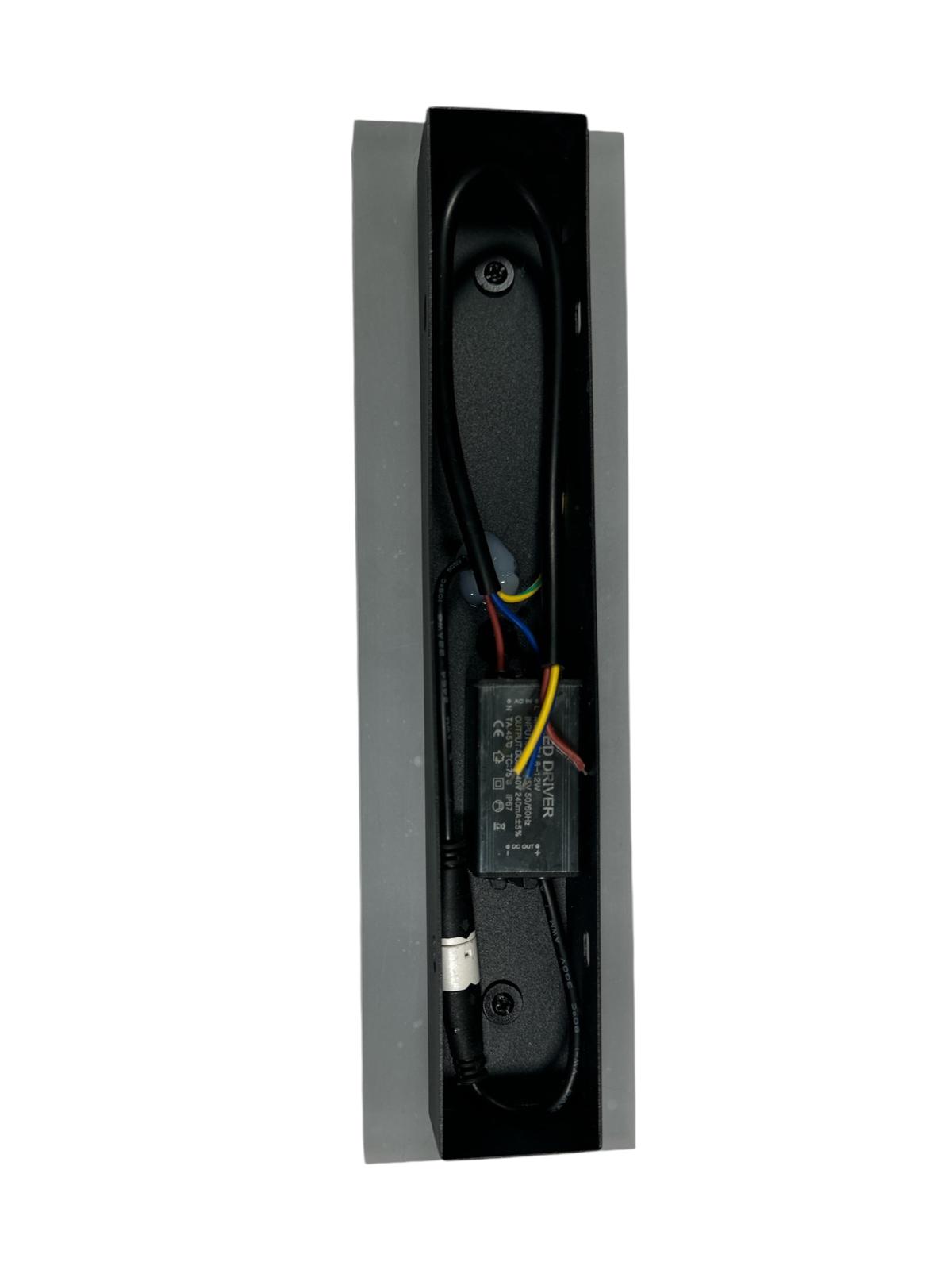 Lange Villa Wandleuchte Schwarze Wasserdicht Ip65 Aluminium Acryl Außen LED Wandleuchte