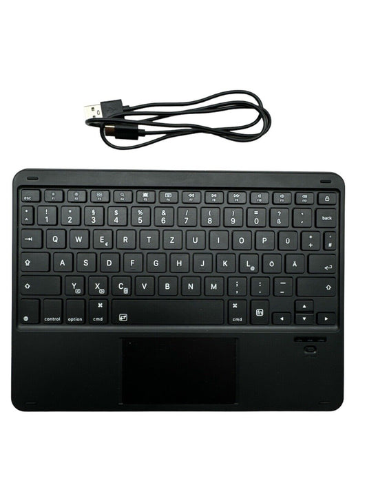 Emetok Deutsche Bluetooth Tastatur für iPad Air/iPad Pro/Mini/iPad 10,9/10,2/9,7