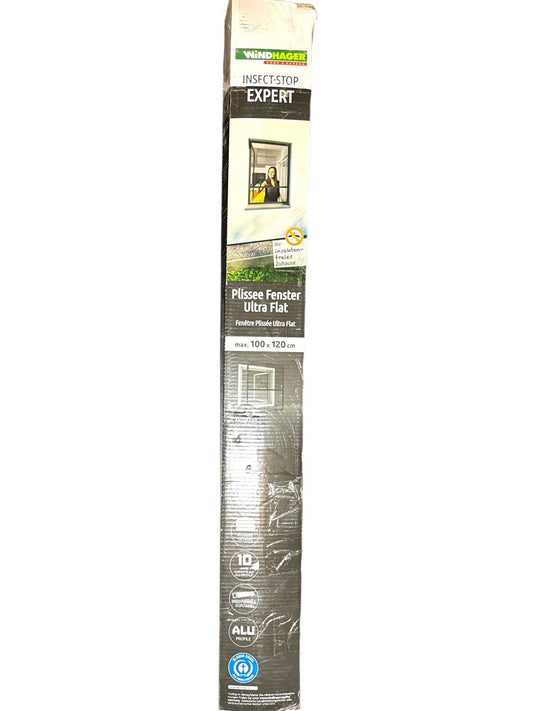 Windhager Fliegengitter Insektenschutz für Fenster Mosquitoschutz 100 x 120 cm