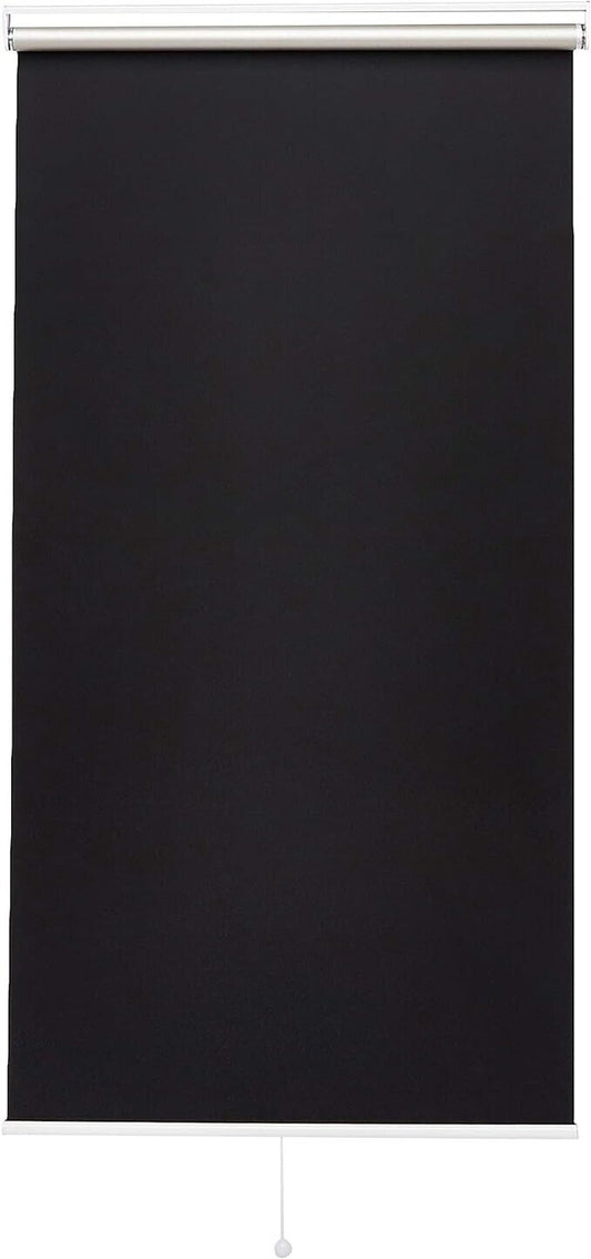 Amazon Basics Verdunkelungsrollo ohne Zugkette ohne Bohren 65 x 150 cm Schwarz