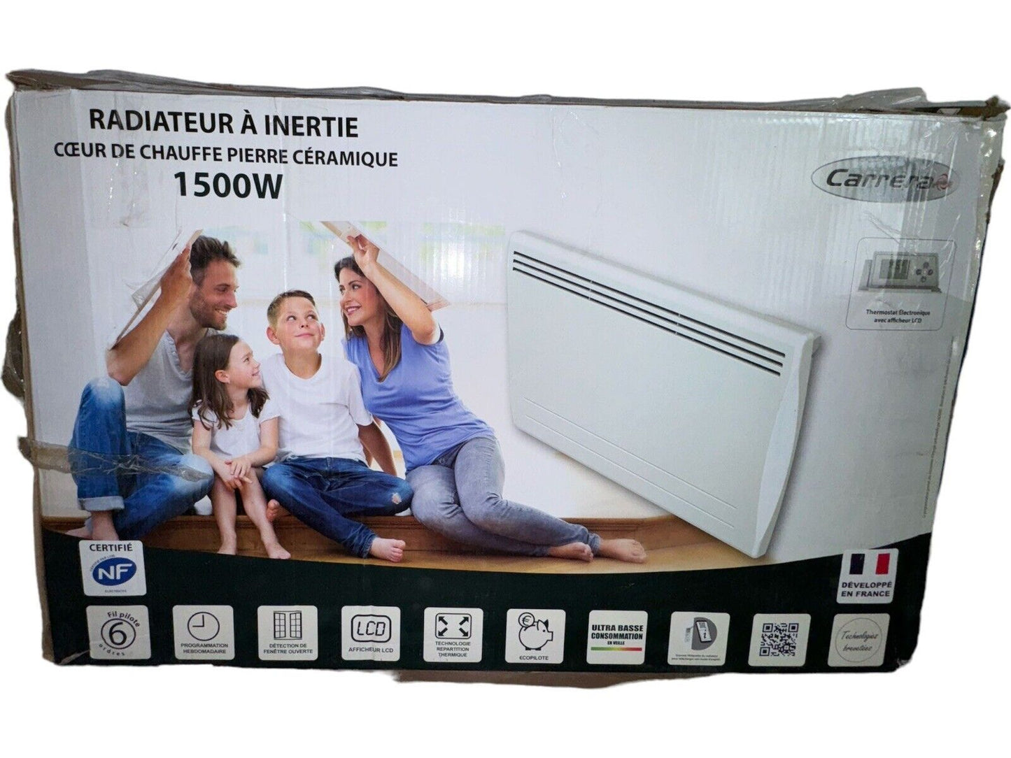 Heizkörper Heizung KeramikTrägheitsheizung, Weiß, 1500 W, LCD, 49743, Cayenne
