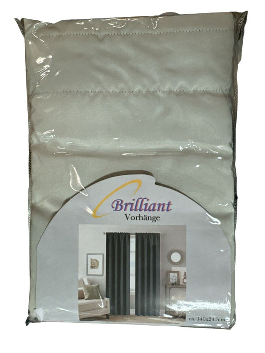 Brilliant Vorhang blickdicht 140x245cm  Gardine mit Kräuselband Universalband