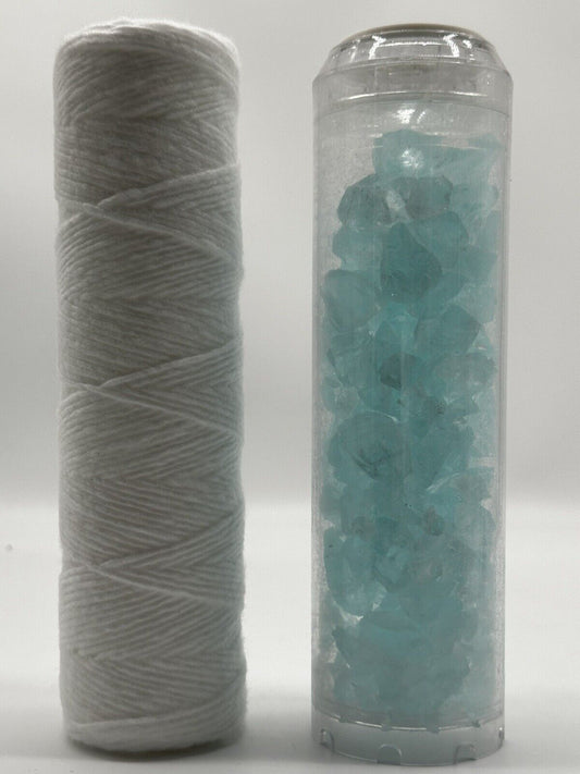 AQUAWATER 104041 Filter Anti-Kalk/Korrosionsschutz Doppelfilter Filterpatronen