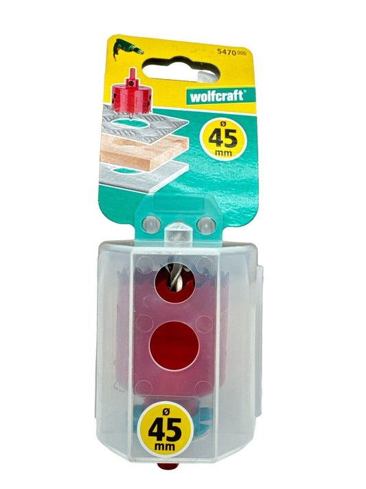 wolfcraft Bi-Metall-Lochsäge - Schnitttiefe 40mm - Durchmesser 45mm I 5470000