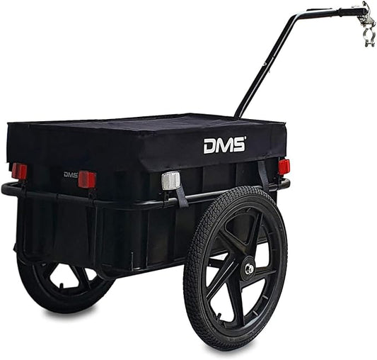 DMS Fahrradanhänger mit Hochdeichsel Schwarz FH-01