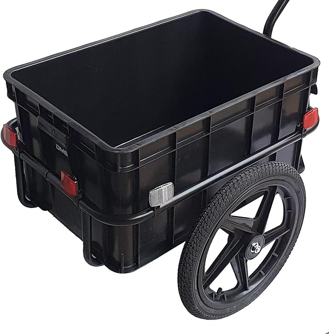 DMS Fahrradanhänger mit Hochdeichsel Schwarz FH-01
