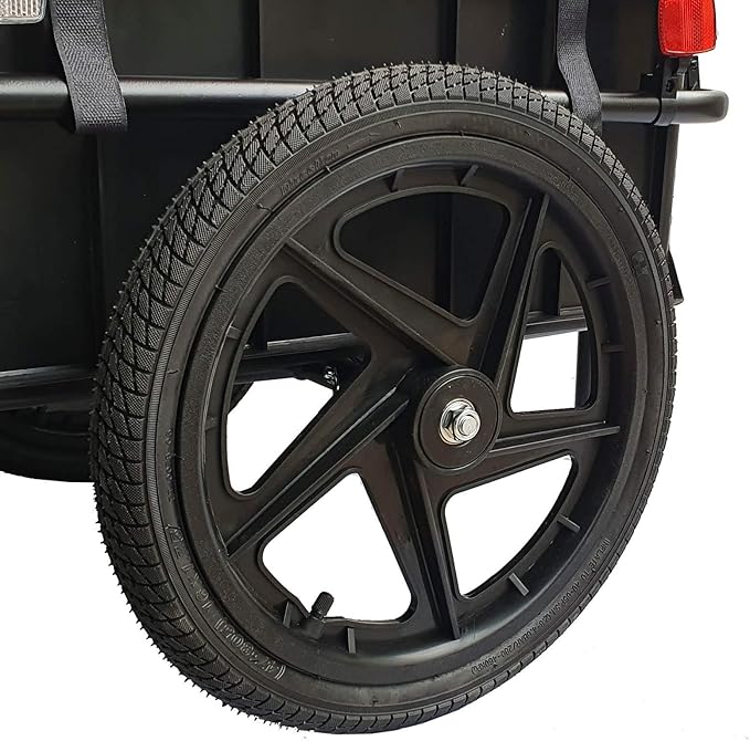 DMS Fahrradanhänger mit Hochdeichsel Schwarz FH-01