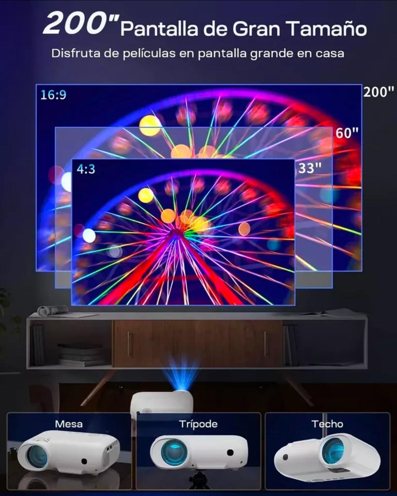 Yoton Y7 Mini projector 4k Supported Full HD 1080P