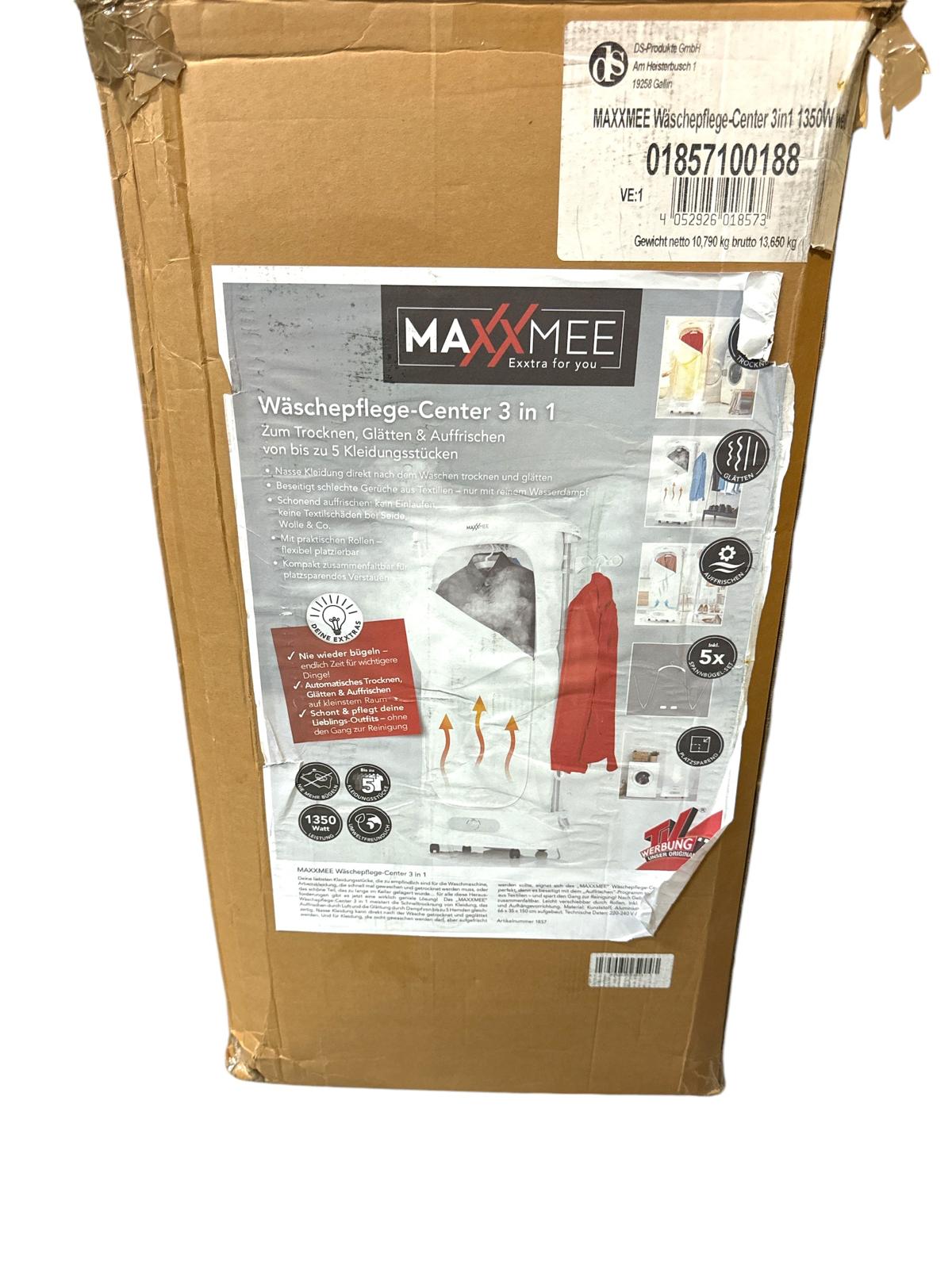 MAXXMEE 3 in 1 Wäschepflege-Center Bügelstation 1350W Wäscheständer Trockner