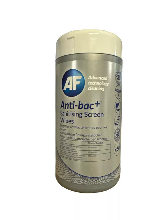 AF Anti-bac+ 60 Desinfizierungs Reinigungs Tücher für Oberflächen in Spenderdose